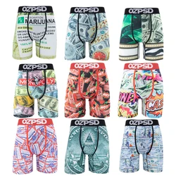 OZPSD Sexy Men Underwear Boxers Cueca Male Panty Lingerie Men Underpants Boxershorts Plus Size Breathable Print Man Boxer Briefs