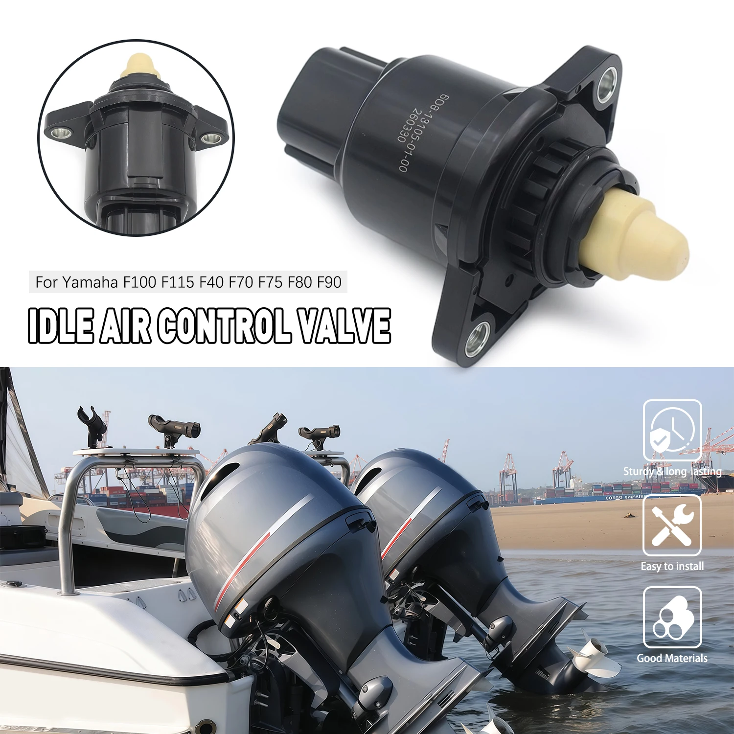 

Motorcycle Idle Speed Air Control Valve 6C5137130000 For Yamaha F40 F70 F8 F90 F115 F100 F75 Japanese Car 6C5-13713-00-00