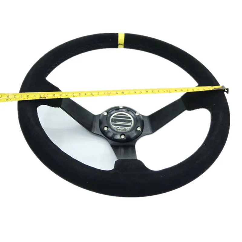 Car Racing Drift 350 mm Suede leather Steering Wheel 3.5\