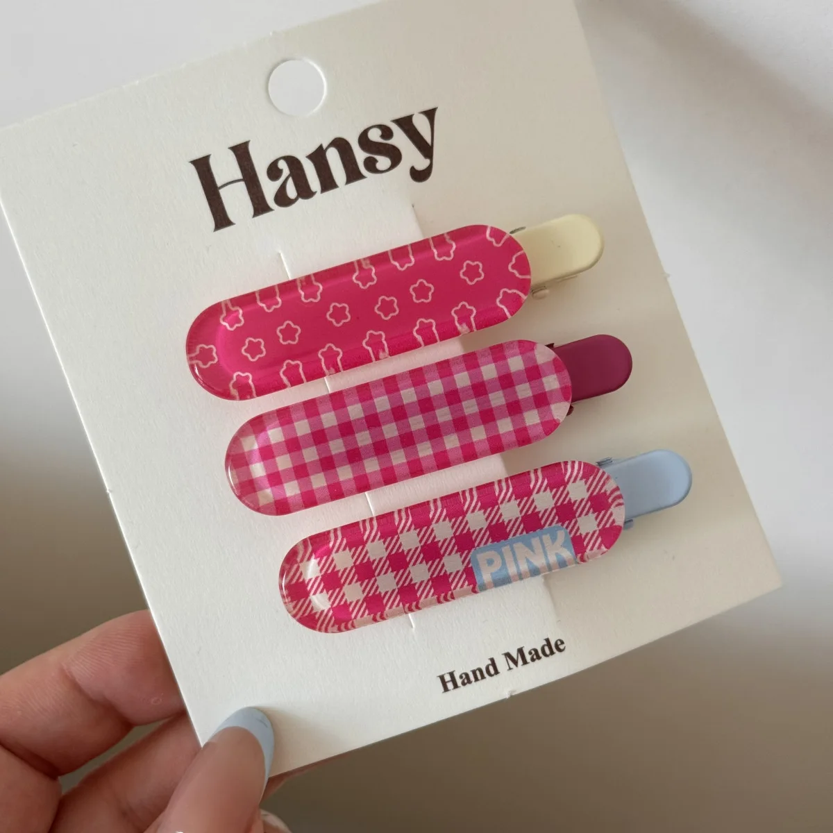 3pcs/bag Dopamine Color Hair Clips Sweet Cute Jelly Color Girls Bangs Side Clips Versatile Seamless Plaid Edge Clips for Women