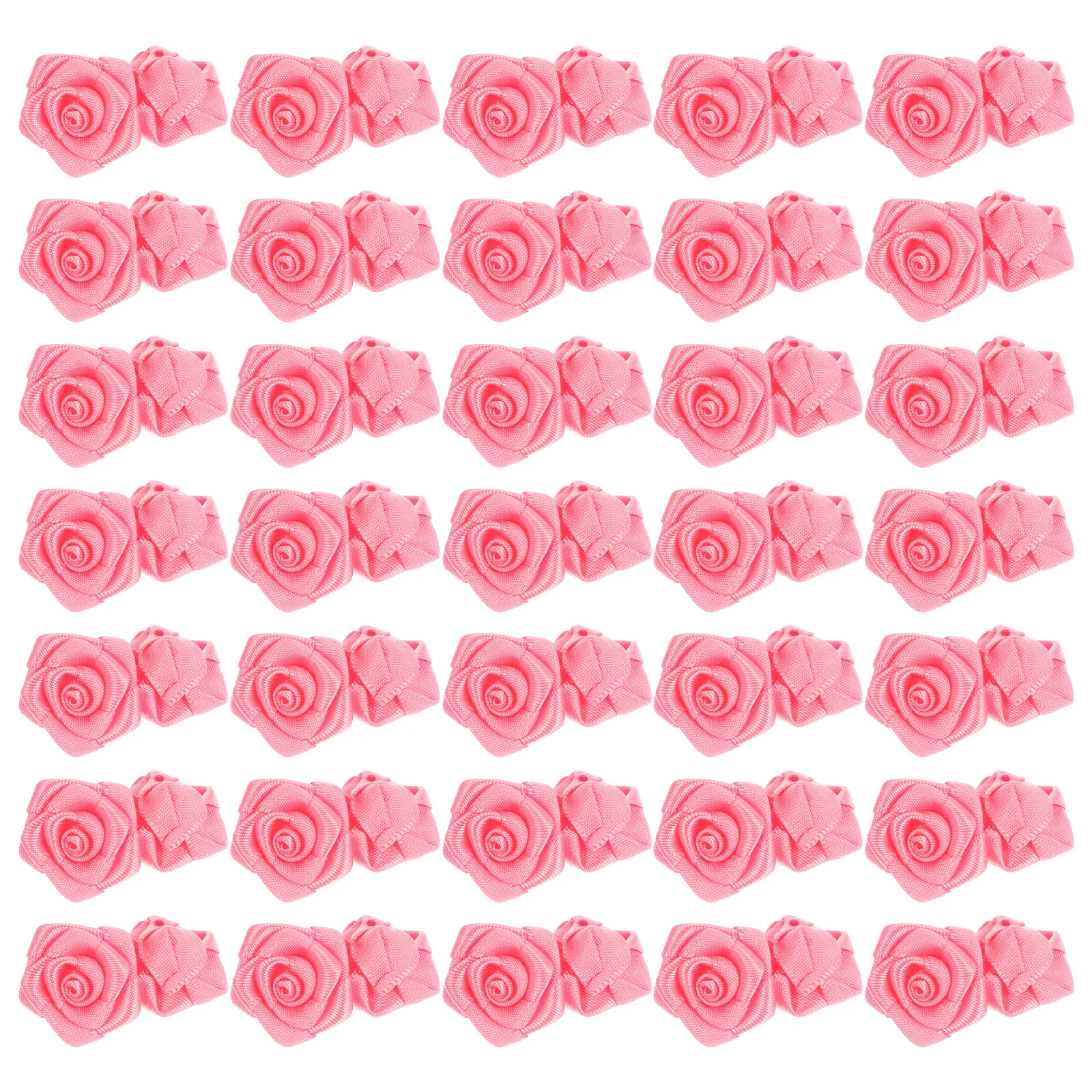 

100Pcs Satin Rose Embroidered Flower DIY Clothes Decor Patches for Repair Craft Garment Accessories Sewing Appliques