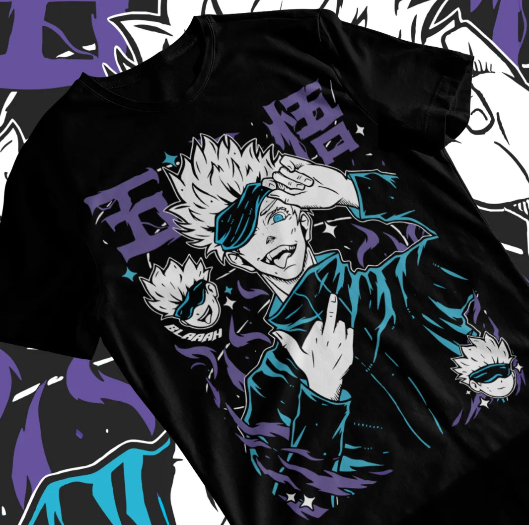 Gojo Satoru T-Shirt Megumi Itadori Yuji Jujutsu Kaisen Sukuna Anime Soft Tee