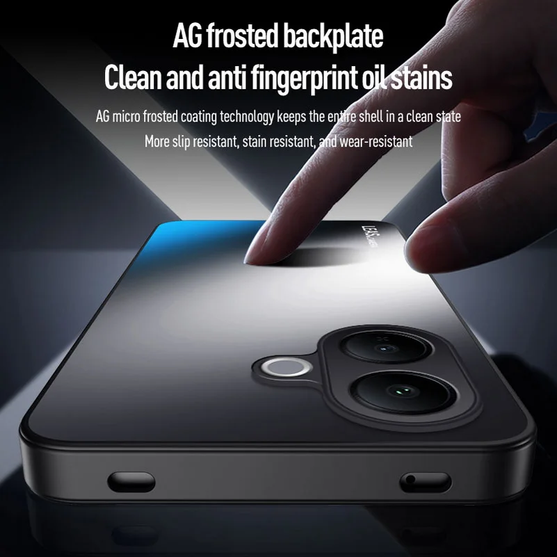 AG マット バック パネル レンズ オールインクルーシブ ケース VIVO V60 Lite カバー用