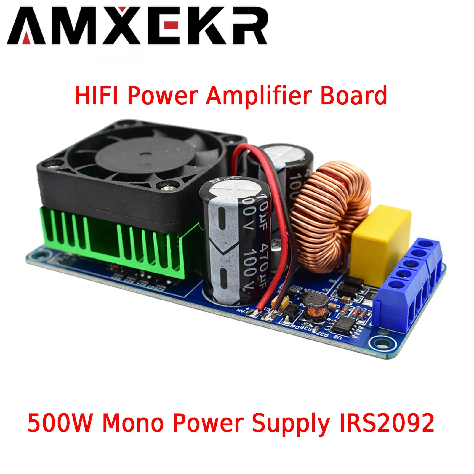 AMXEKR Power IRS2092 500W Mono Channel Digital Power Amplifier Board Class D Stage Power Amplifier Board