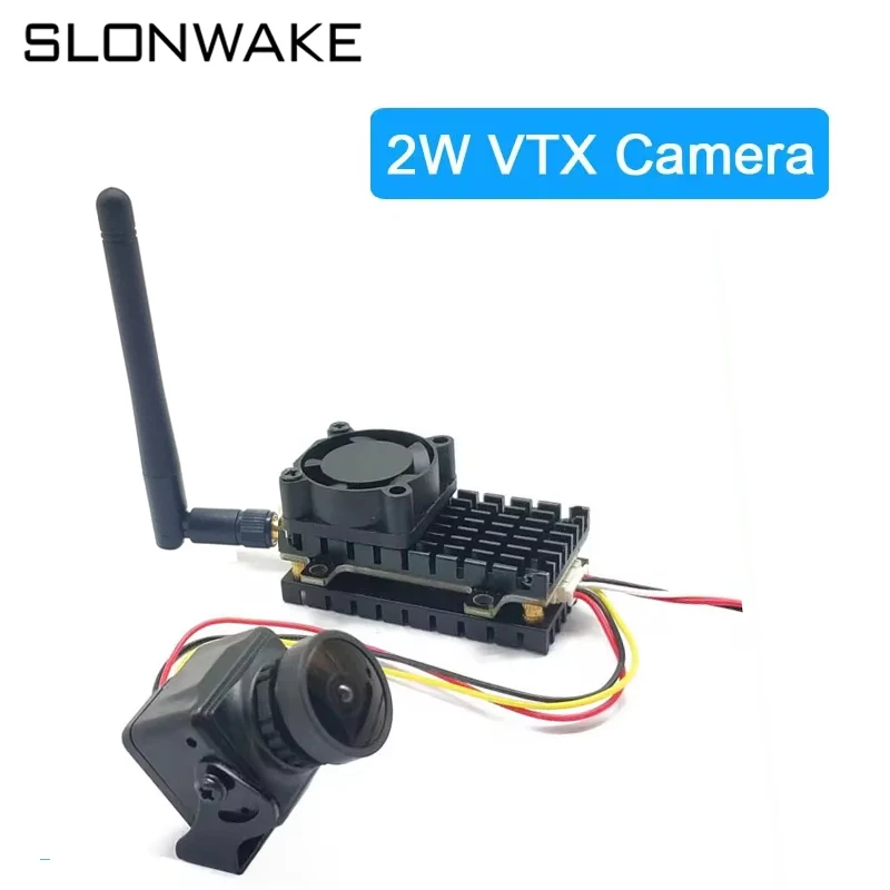 New Long Range 5.8Ghz 48CH 2W FPV Wireless VTX Viedo Transmitter and CMOS 1200TVL FPV Camera 3 inch FPV Monitor build in Battery