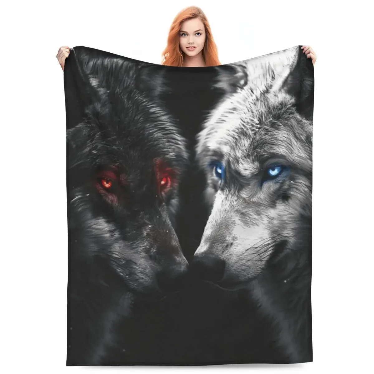 

Одеяло с волчьим газетой подходит для диванов, кроватей, мягкое и H-толстовое одеяло, мягкое одеяло для дивана