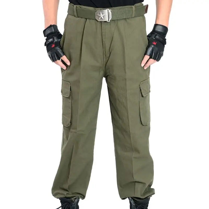 メンズルーズフィット純綿作業ズボン秋冬ロングパンツ溶接保護服抗熱修理用