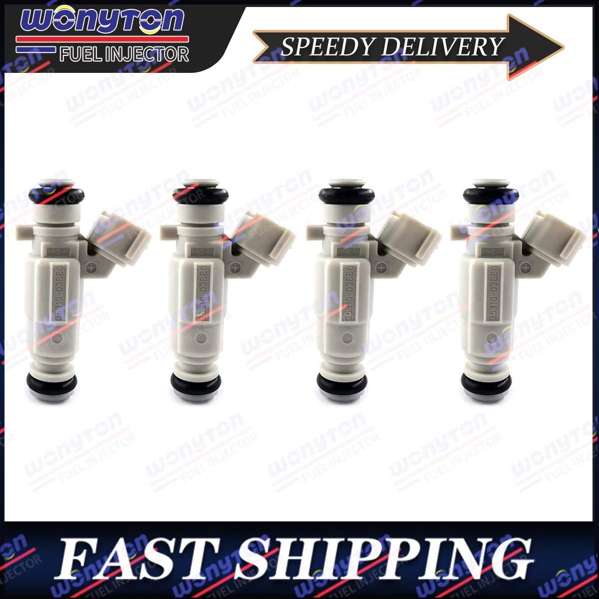 SET OF 4 KIA PICANTO 1.0 1.2 HYUNDAI I10 INJECTORS 35310-03BB0