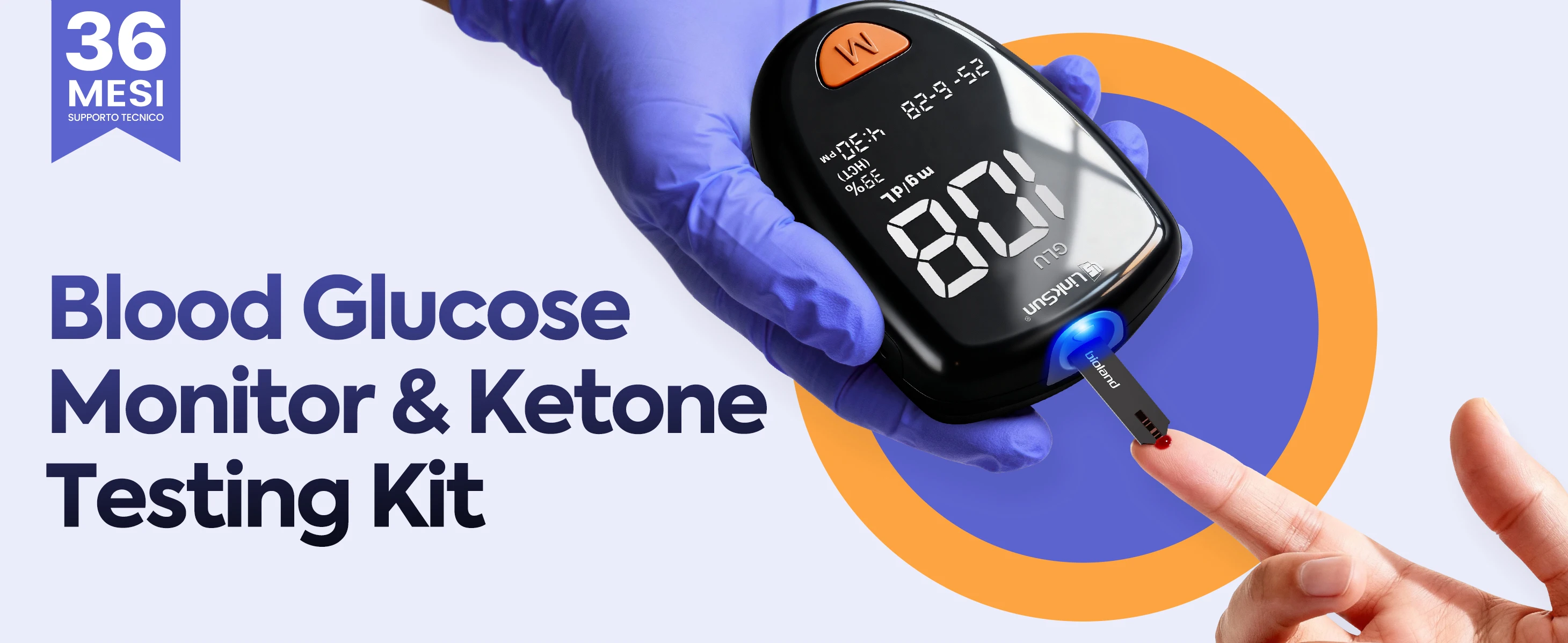 M26-K 2-in-1 glucose ketone meter in use