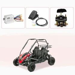 Pedale dell'acceleratore Go-kart + manopola dell'interruttore di retromarcia in avanti della spazzola + DC24V 350w Controller della spazzola del motore accessori per moto