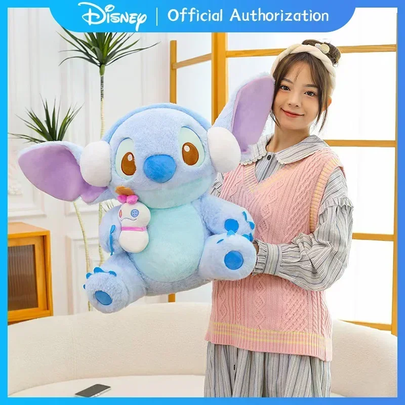 Disney Lilo & Stitch 40CM-100CM invierno limitado juguete de peluche Anime muñeco de peluche colección de recuerdos de dibujos animados Kawaii regalo de cumpleaños