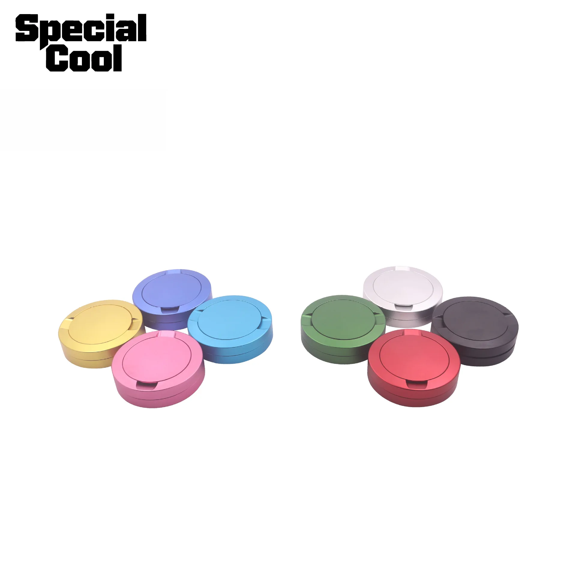 72mm Double Layer Metal Pill Box Knurled Edge Portable Sealed Storage Tin Case Threaded Container for Candy Earplugs Small Items