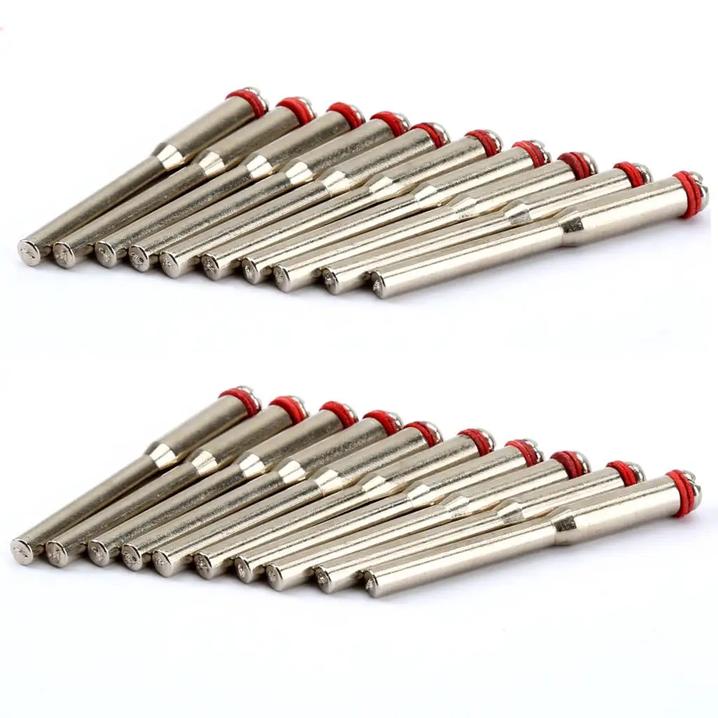 DRELD 20Pcs 3.175mm Diamond Cutting Disc Mandrel Cutting Cut-off  Wheel Holder Connecting Rotary Mandrel for Dremel Rotary Tools