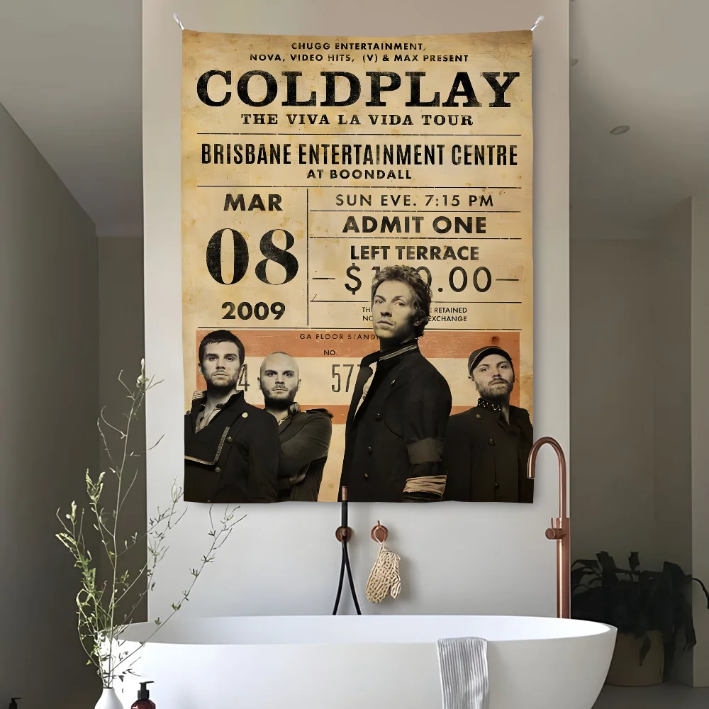 C-ColdplayS Band Rock Roll Tapestry Perfect For Home&Living Bedroom Decor Wall Art Backdrop Banner