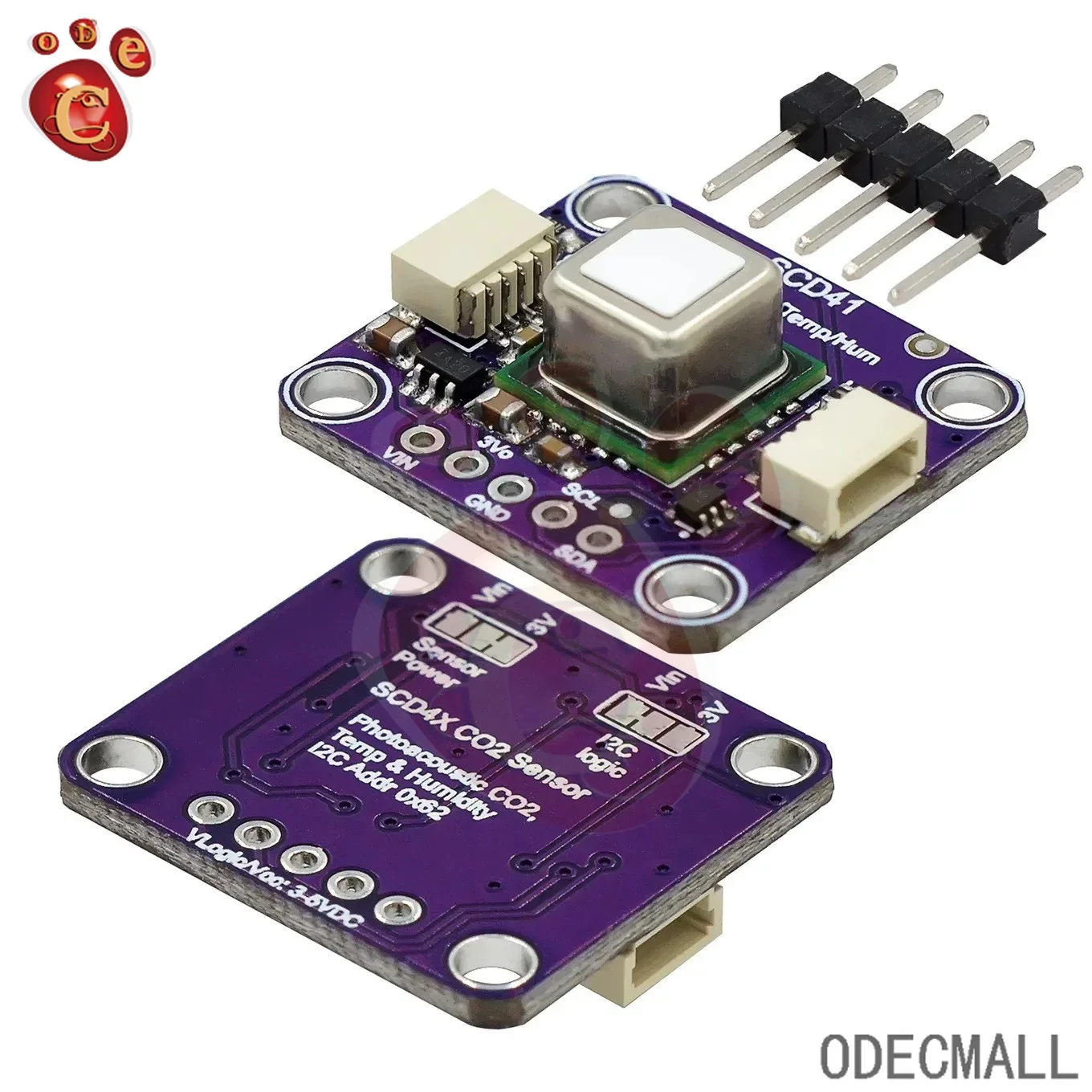 Das SCD40 SCD41-Gassensormodul erkennt CO2-Kohlendioxid-Temperatur und Luftfeuchtigkeit in einer Sensor-I2C-Kommunikation