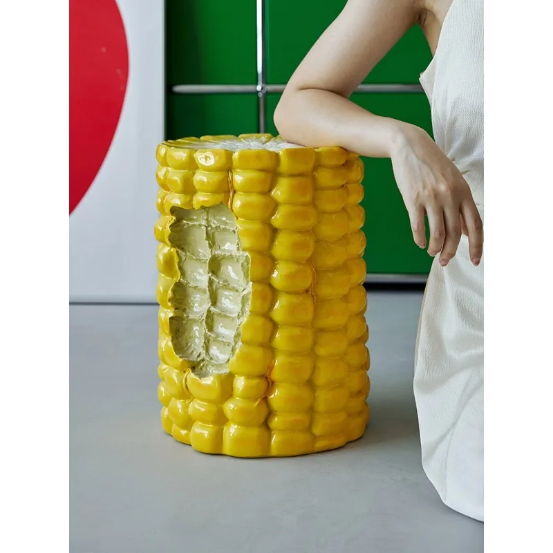 

Creative stool burger corn shoe changing stool ins wind dollar retro nigo decorative ornament of the same style