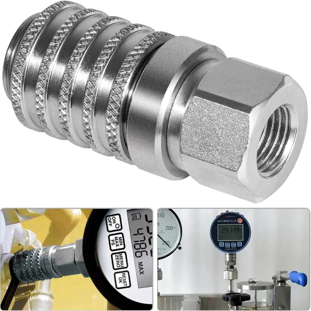 

PD242 Series Quick Connect Coupler PD Steel Hydraulic Test Port Diagnostic Equipment with Female Pipe Thread 1/8 Body Size