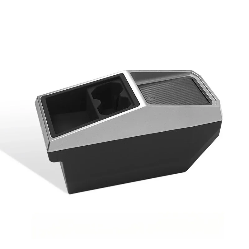 Middenconsole Onder Opbergdoos Voor Tesla Cybertruck 2024-2026 Water Bekerhouder Ondersteuning Organisatie Lade Abs Auto Accessoires - afbeelding 2