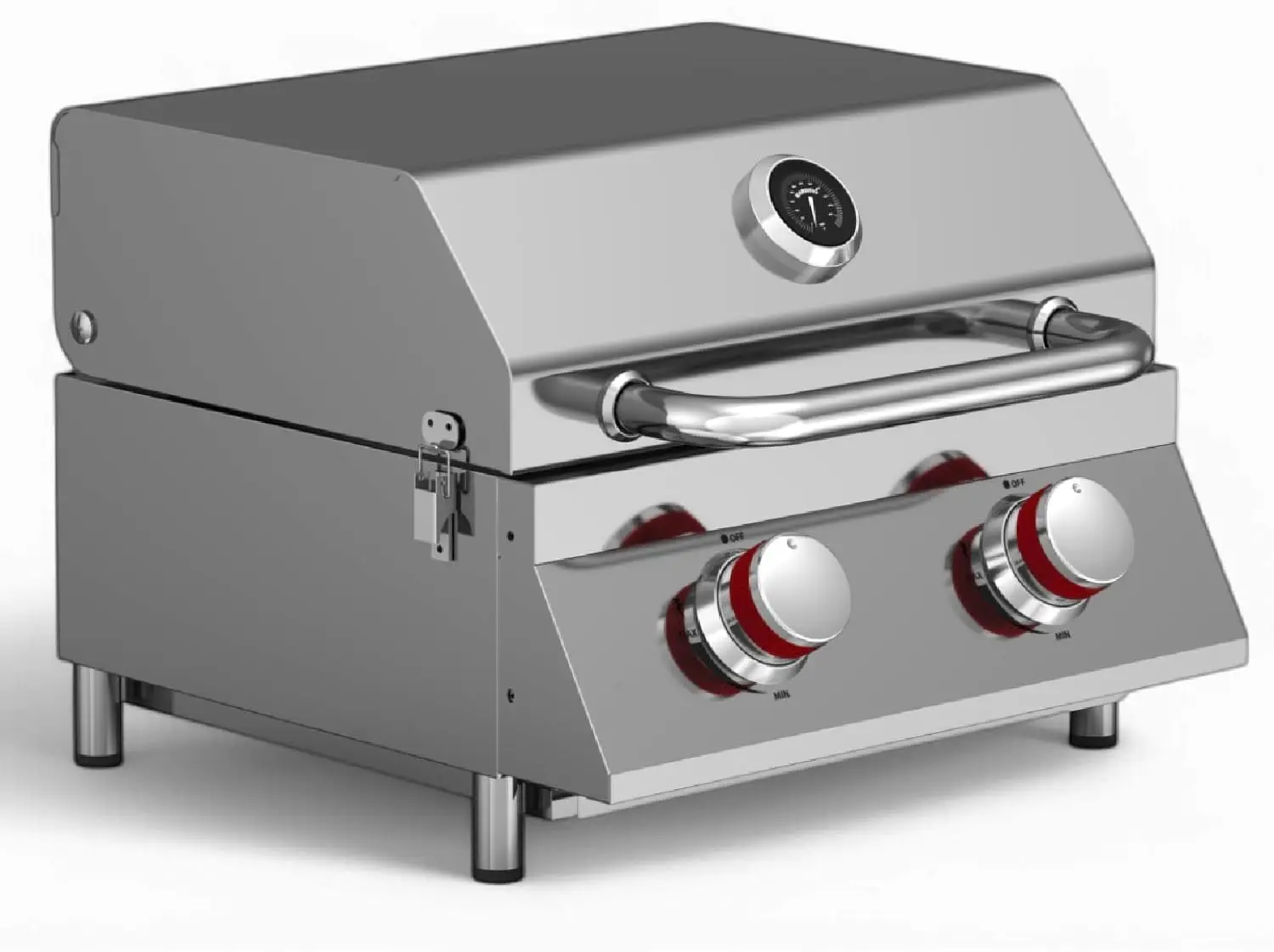 

Portable Propane Grill – 16-inch Stainless Steel Tabletop Grill – Tabletop Gas Grill with Heat Control and Built-In Thermometer