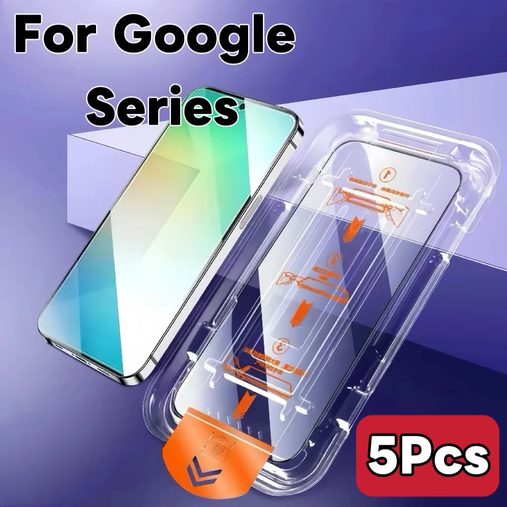 1-5 Stück staubfrei einfache Installation gehärtetes Glas Displayschutzfolie für Google Pixel 9a 6a 7 7a 8 9 Pro 8Pro 8a 9Pro XL Glas