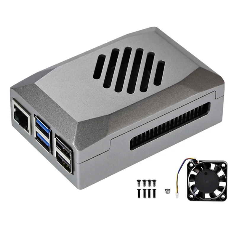 

Для Raspberry Pi 5-го поколения корпус из АБС-пластика, охлаждающий защитный корпус с вентилятором с регулируемой скоростью ШИМ для охлаждения компьютерных деталей