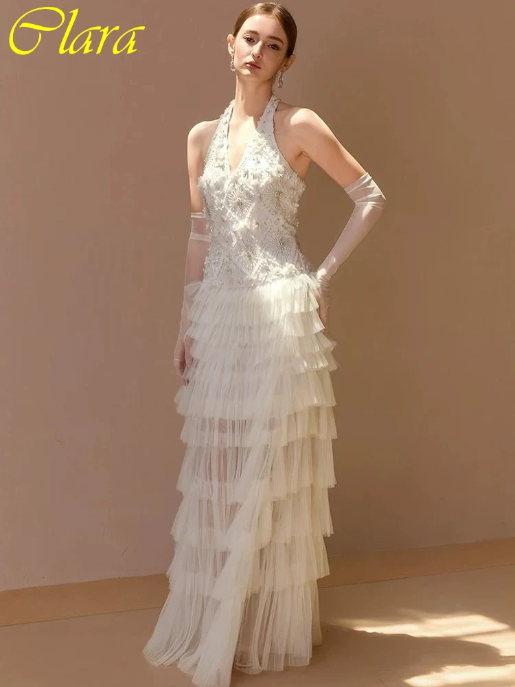 

Customized A-Line Halter Elegant Formal Evening Dress Fashion Temperament Celebrity Gowns Delicate High Quality Party Dress