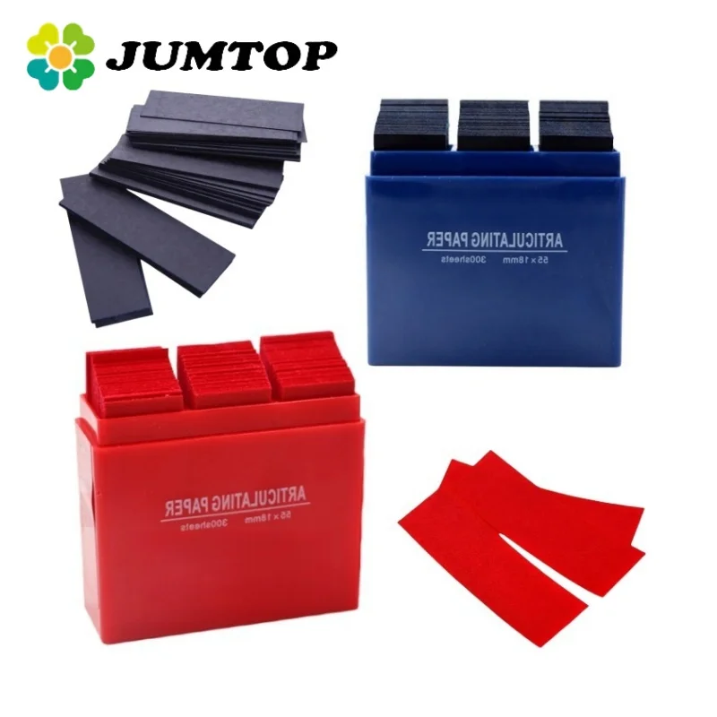 

300 Sheets/Box Dental Articulating Paper Double-sided Occlusal Paper 55*18mm Dentistry Teeth Whitening Material Dentist Tools