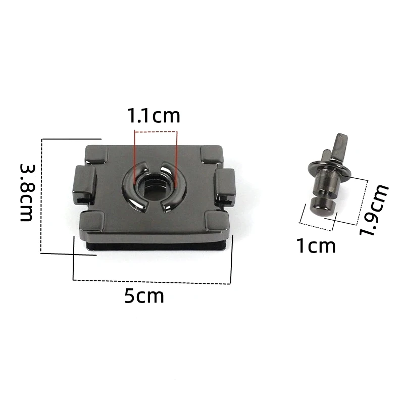 Rectangle Shape Clasp Turn Lock Twist Locks DIY Leather Handbag Bag Hardware Accessories