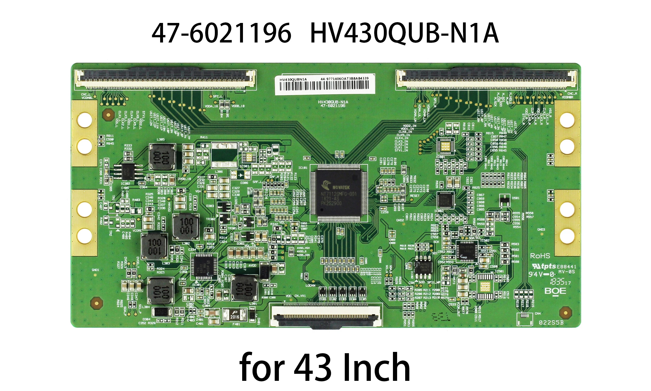 

47-6021196 HV430QUB-N1A HV430QUBN1A T-con Logic Board for 43R6E 43R7050E1 E43-F1 D43-F1 L43M5-AU L43M5 RTU4300 43 Inch TV Parts