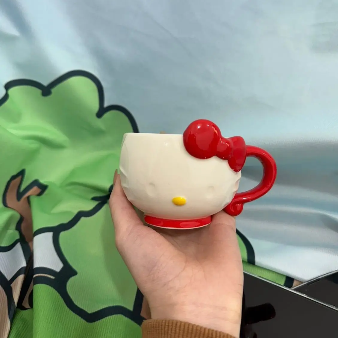 

Hello kitty Sanrio ceramic cup cartoon water Coffee cup mug ins creative high value girl Gift Kitchen Supplies Home Decoration