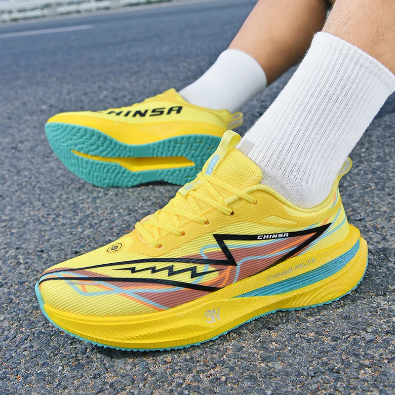 Men’s Lightweight Running Shoes Breathable Sports Sneakers Cushioning Non-Slip Thick Sole Casual Athletic Shoes