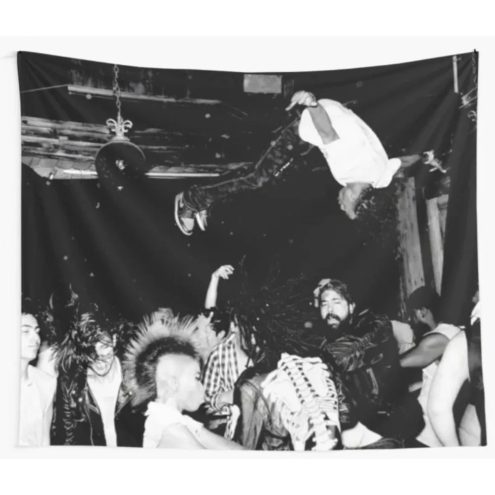 Playboi Carti Die Lit Tapestry Black and White Wall Hanging Tapestries Dorm Wall Art Home Decor Traveling Camping Yoga Mat