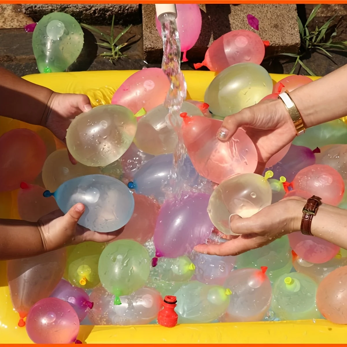 Globos de agua pequeños, globos de látex con bomba de agua, a granel para juegos de lucha divertidos contra salpicaduras de verano, decoración de juegos de carnaval, suministros de verano