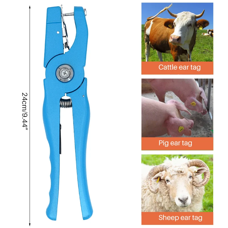 Newly Upgraded Ear Tag Pliers Cow Sheep Pig Ear Identification Label Installer Equipment Animal Farm Livestock Animal Breed tool