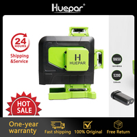 Huepar 16 lines 4D Cross Line Laser Level Green Beam Line With Li-ion battery For Tiles Floor Multifunction & Remote Control