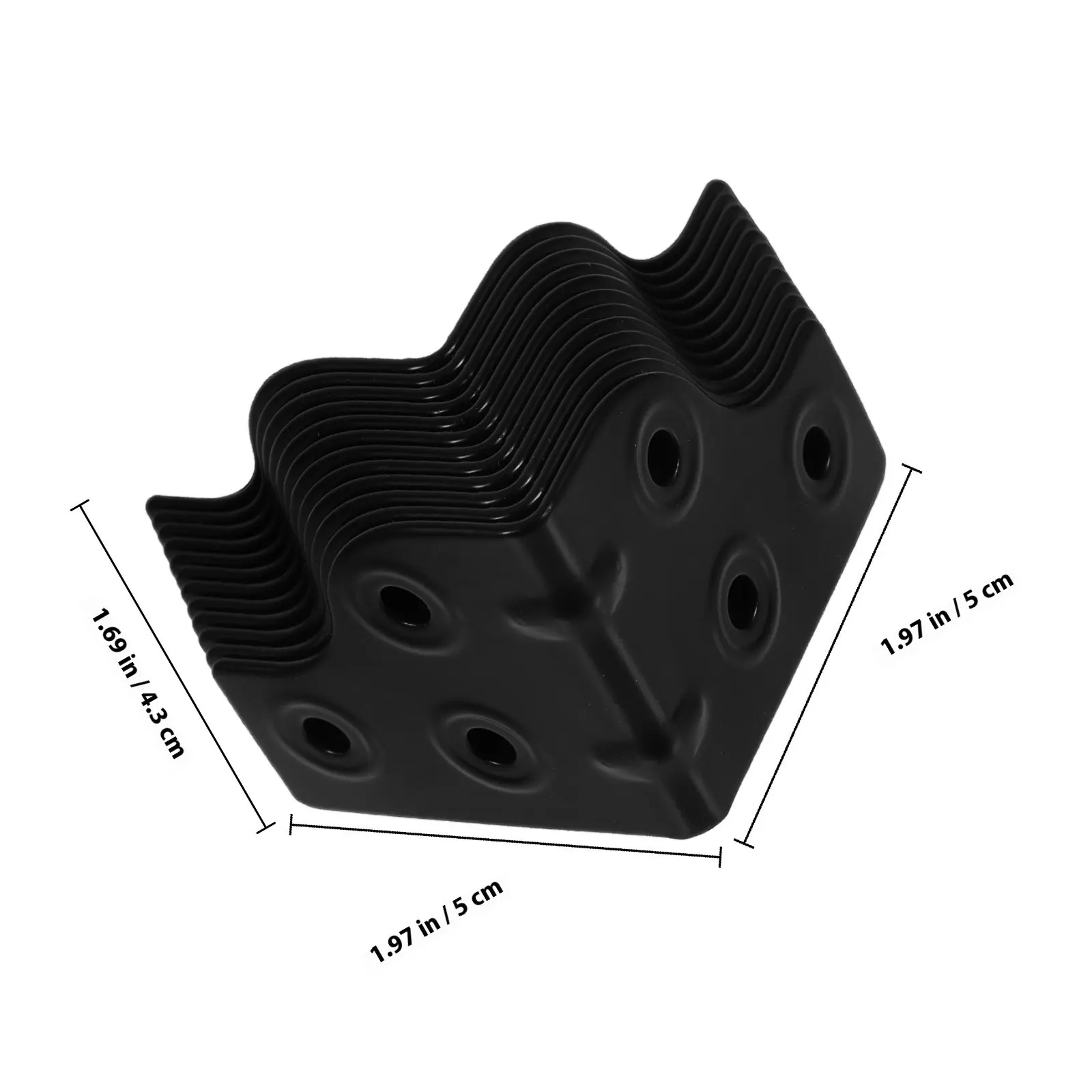 12Pcs Metal Electroplated Corner Protectors Black L Shaped Corner Guards Wood Edge Protection Speaker Cases
