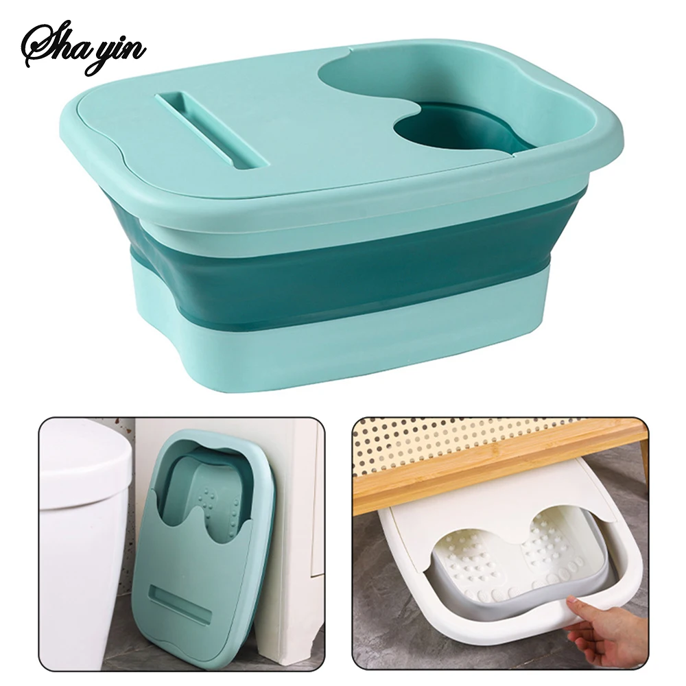 Foldable foot bath tub – portable, covered basin with ergonomic design, suitable for travel and home use - view 2