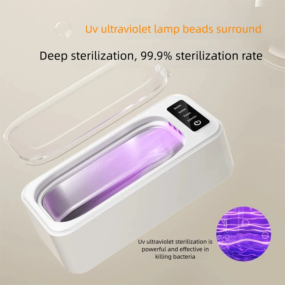 Portable Ultrasonic Cleaning Machine High Frequency Vibration Wash Cleaner Remove Stains Jewelry Watch Glasses Washing Machine