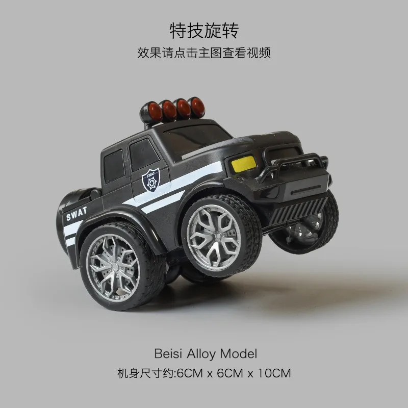 stunt rotating off road vehicle toy friction powered monster truck 360 spin practical gift for hobby collection playtime fun - view 6