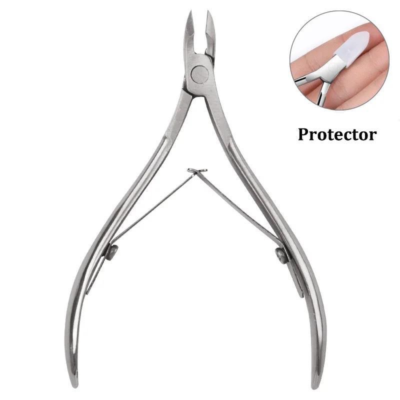 1 قطعة شفرة مستقيمة أظافر مسمار كليبرز التشذيب سميكة نام أظافر حجر الراين مزيل جوهرة المقص مانيكير مسمار أدوات #6