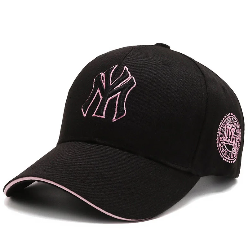 Four Seasons HatsMen Trendy Black Retro brooklyn Letter Embroidery Baseball Cotton Adjustable Casual Hat Hip Hop Sun Hats image 6
