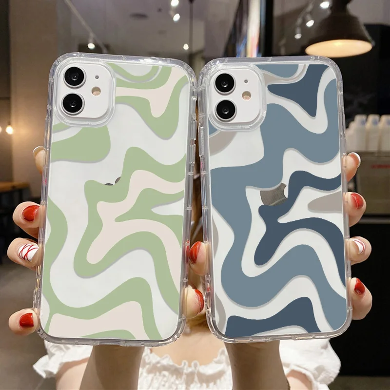 Abstract Swirl Graffiti Phone Case For iPhone 11 13 12 14 Pro Max Mini 7 8 Plus X XS XR SE Shockproof Cover for iPhone 11 Cases