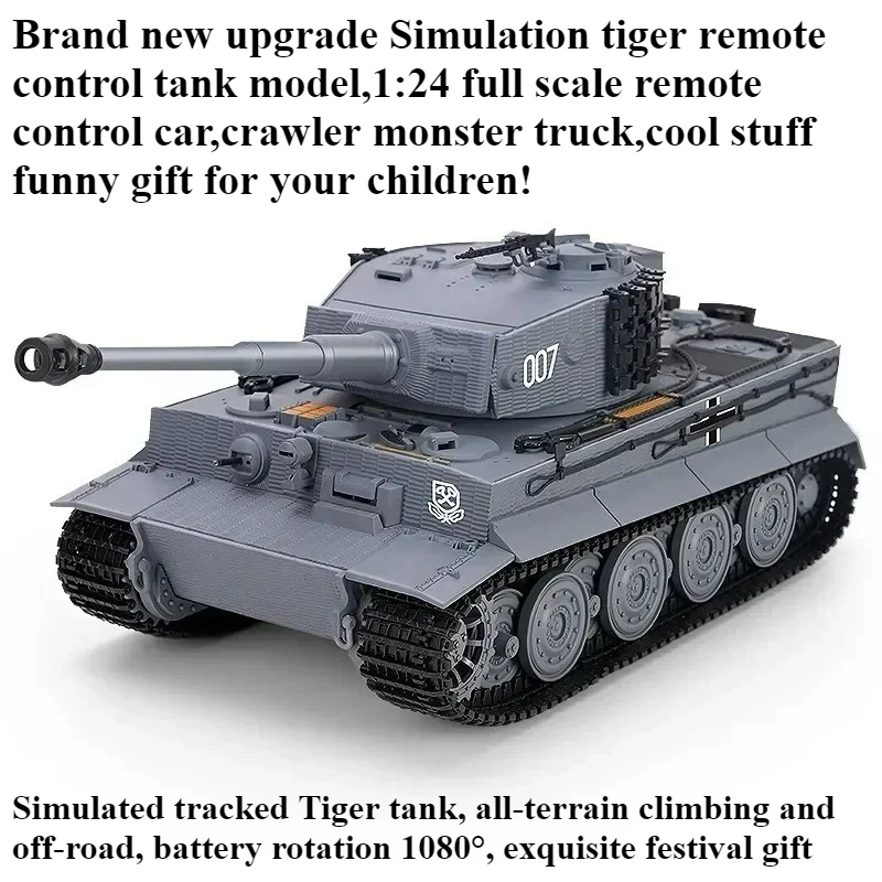 

Крутые вещи, игрушка-танк, забавный подарок-1:24 шасси робота, радиоуправляемые танки, автомобиль с дистанционным управлением, модель танка тигра, крутая наклейка, игрушки для мальчиков