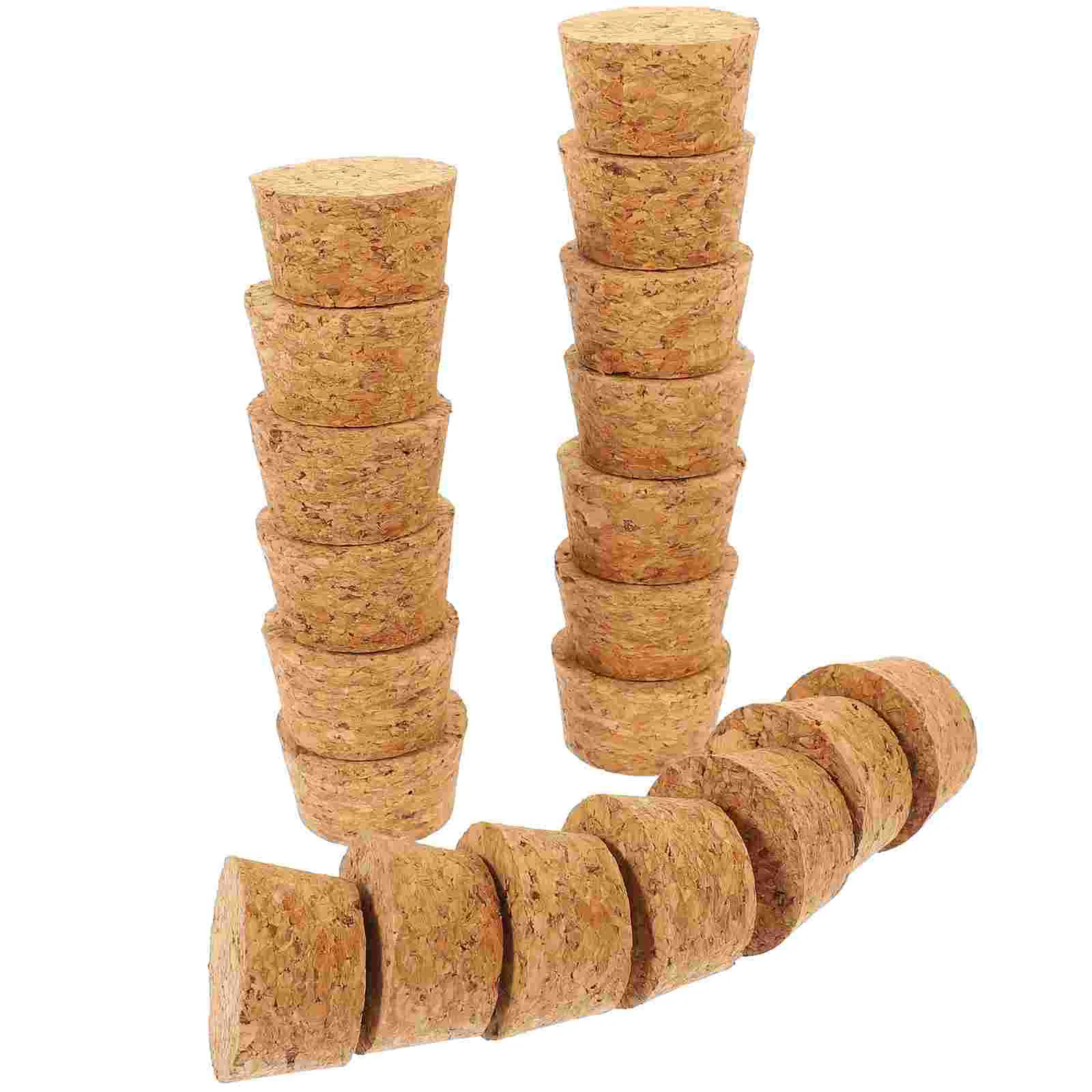 

20 Pcs Glass Bottle Cork Beverages Wooden Stopper Corks for Crafts Stoppers Sealing Cover Jar Plugs Caps