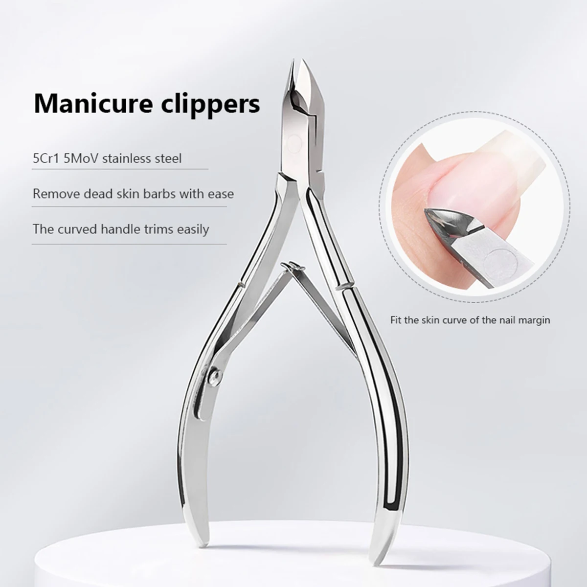 1pcs/2pcs/5pcs Professional Cuticle Cutter Nail Nippers Scissors Trimmer Stainless Steel Nail Cutter Cuticle Plier Manicure Tool