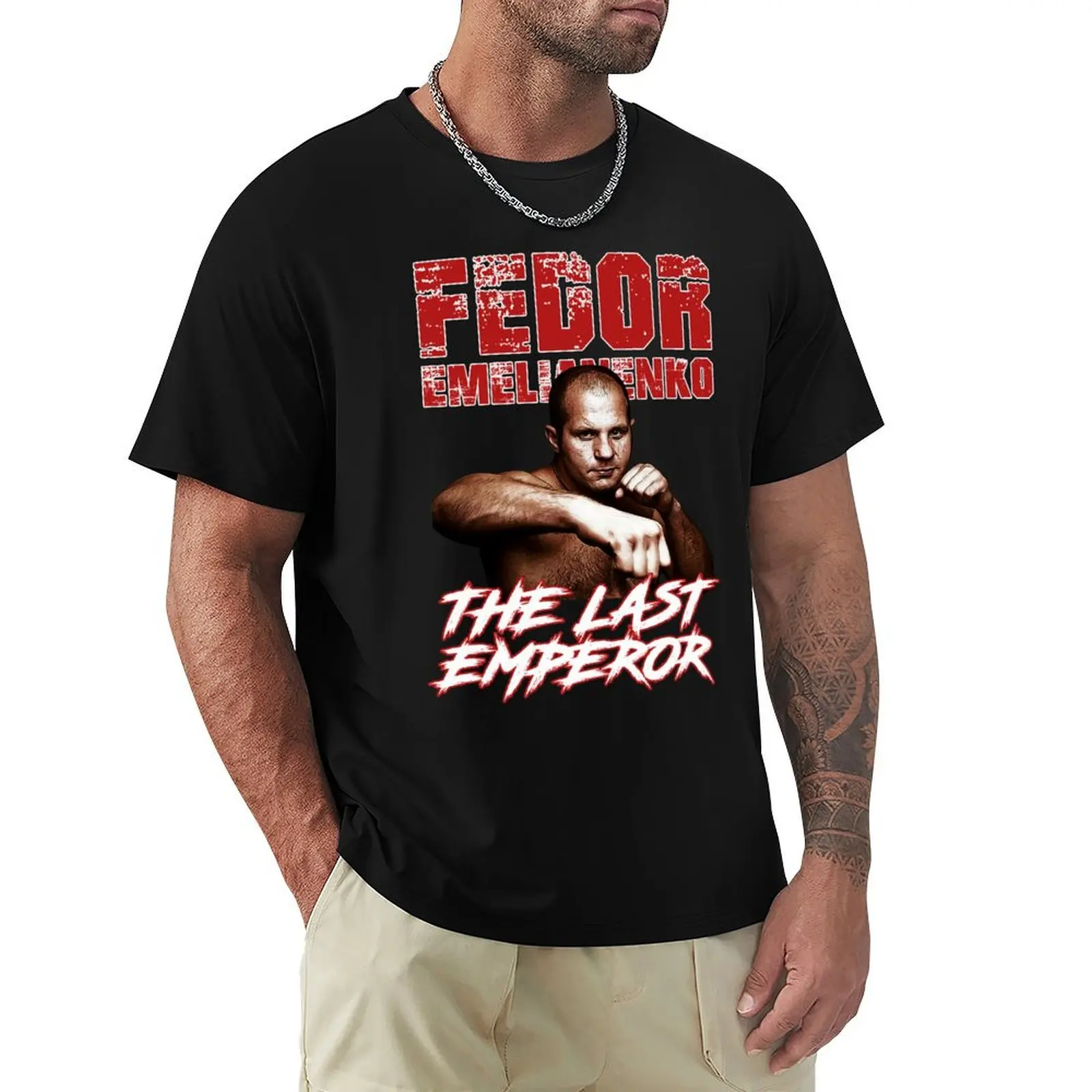 Fedor Emelianenko The Last Emperor T-Shirt Big and Tall Basic Tee Shirt