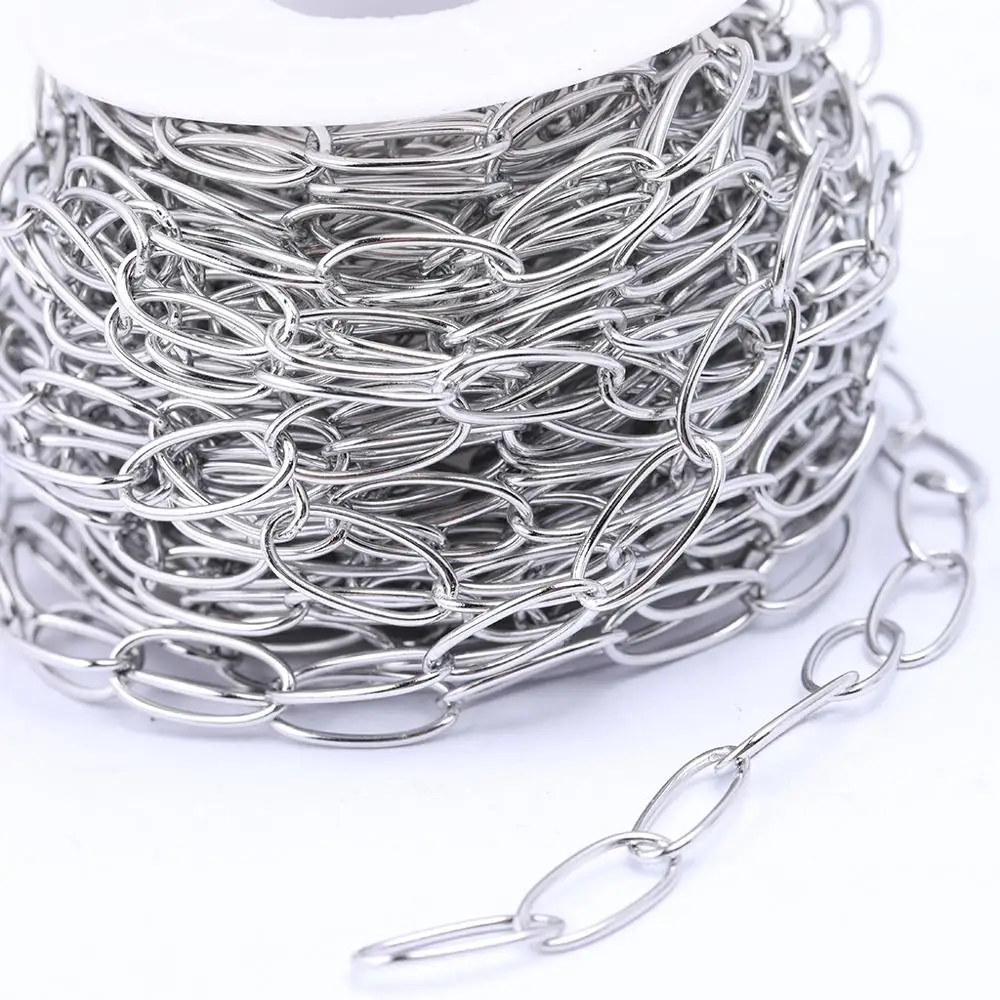 

onwear 2meter Stainless steel craft curb chains for necklace jewelry making diy accessories