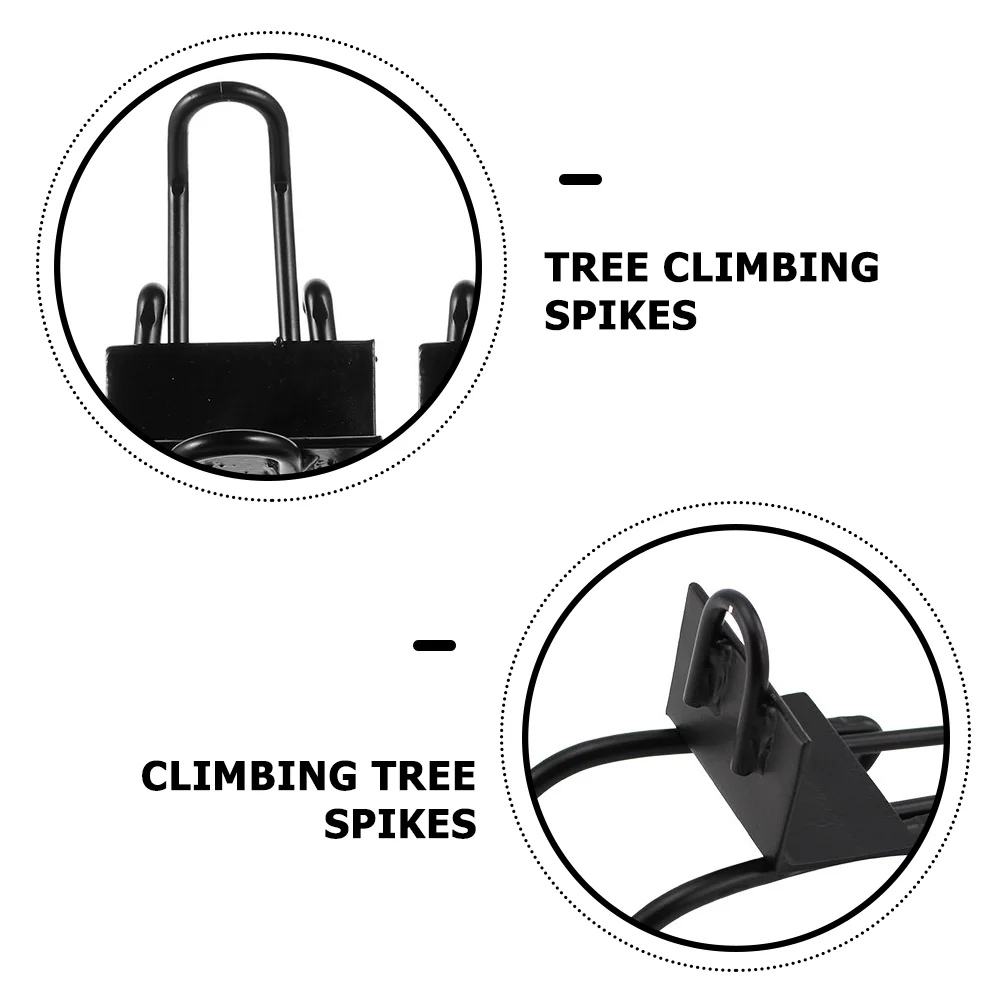 

1Pair Spikes Anti-Slip Thickened Footplate Carbon Steel Climbing Tool Multipurpose Tree Safety Gear
