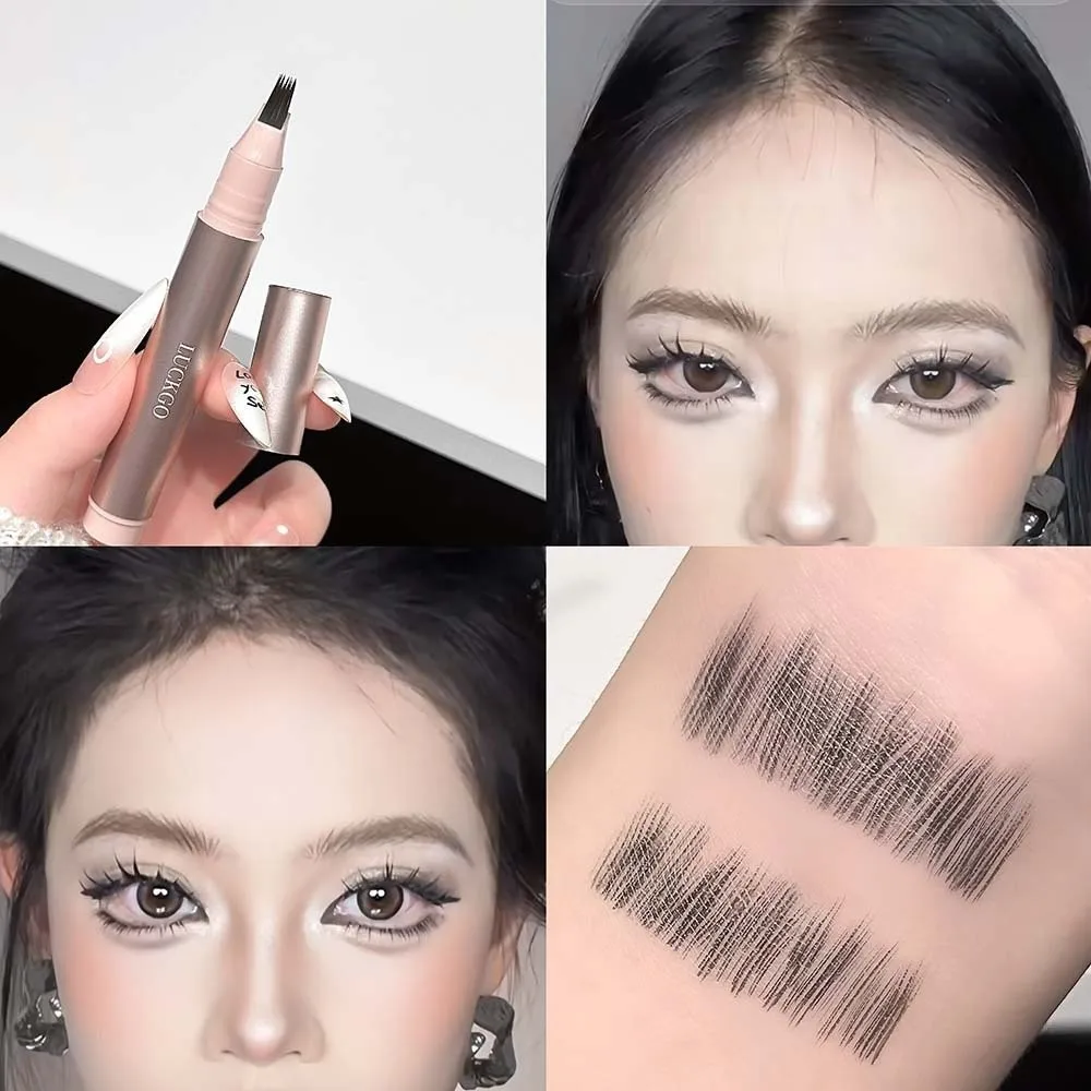 New Multi Fork Tip Liquid Eyebrow Pen 4D Texture Long Lasting Eyebrow Mascara Precise Tip Waterproof Eyebrow Pen Cosmetics