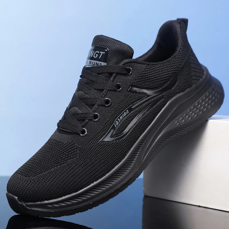 

Men Casual Sport Shoes Breathable Lightweight Sneakers Outdoor Mesh Black Running Shoes Athletic Jogging Tenis Walking Shoes